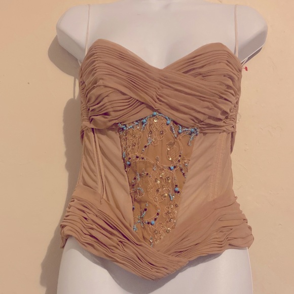 Rare Vicky tiel couture corset top vintage 90’s